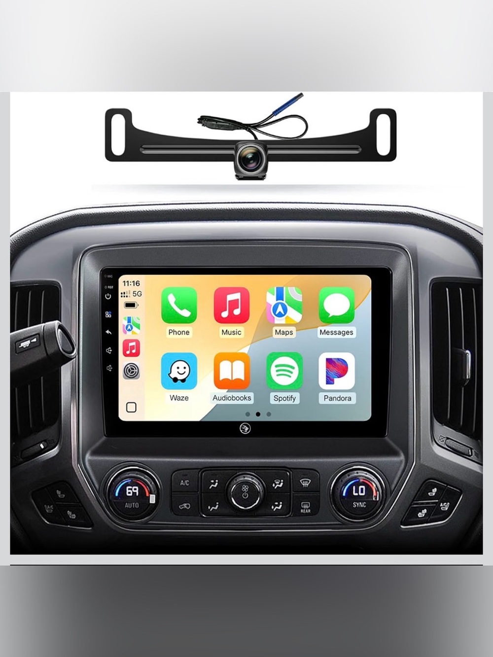 Car Radio for 2014-2018 Chevy Silverado & GMC Sierra, CarPlay & Android